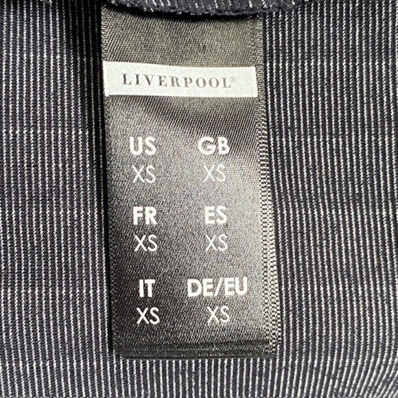 LIVERPOOL Navy Blue Pinstripe Blazer Suit Jacket XS - Picture 12 of 14